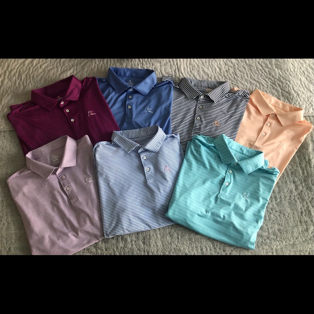 Bundle of 7 Rhoback men’s golf polos